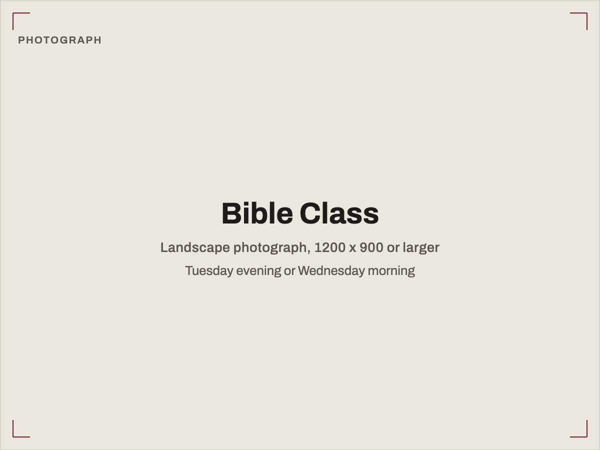 Placeholder for a photograph of Bible Class