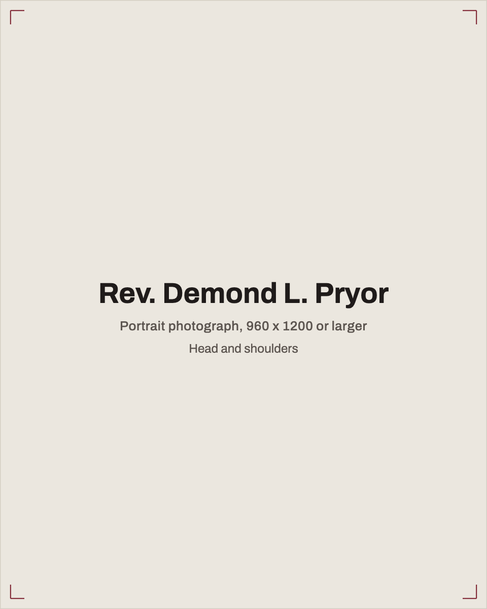 Placeholder for a portrait of Rev. Demond L. Pryor